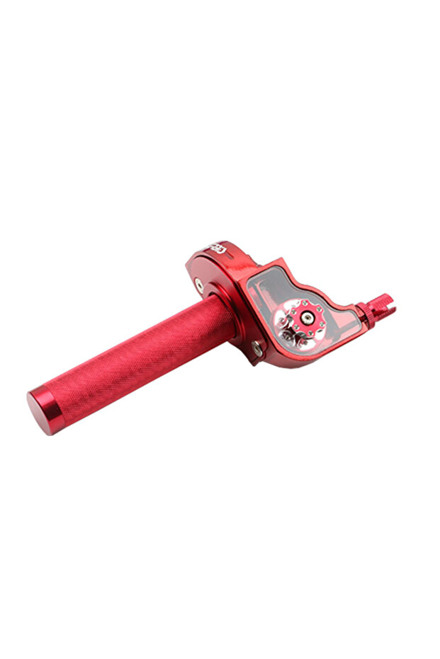 Red 22mm Universal Aluminum Accelerator Throttle Twist Grips Handlebars For Motorcycle Moped Scooter