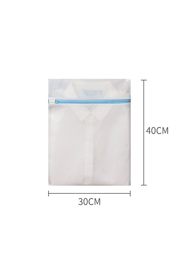 30x40cm Blue Zipper Laundry Bag Fine Mesh High Quality Storage Bags Household Clothes Cleaning Prote