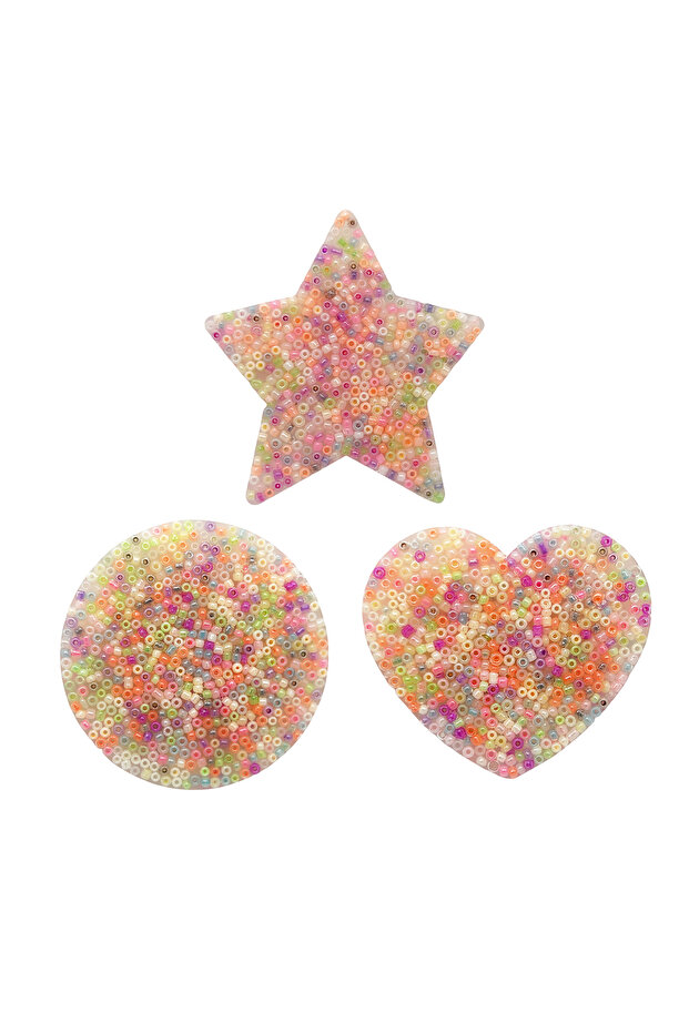 6cm Pink 3pcs Skin Picking Sensory Fidget Toys Set, Disposable Mini Size Skin Picky Game Mat, Soothi