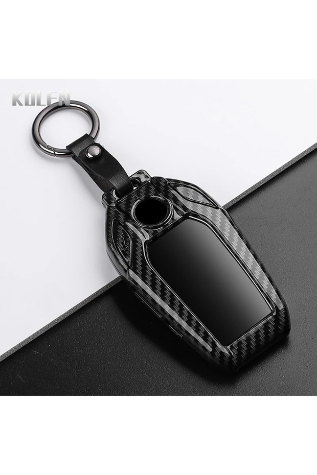 Carbon Set 1 ABS Carbon Fiber Car LED Display Key Case Cover For BMW G30 G12 G11 G32 G31 5 7 Series
