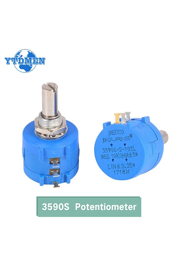 مقياس جهد YTDMEN 10 كيلو أوم، قطعة واحدة، دقيق، متعدد اللفات، 3590S، سلكي، قابل للتعديل
