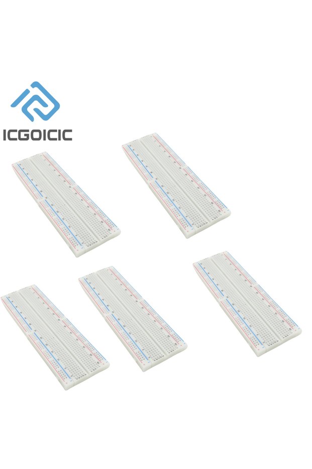 لوحة تجارب ICGOICIC، 5 قطع، 1-10 قطع، 830 نقطة، لوحة تجارب MB-102، لوحة تجارب بدون لحام
