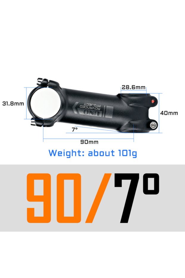 7 Degrees 90mm UNO Ultralight Bike Stem 7050 Aluminum Alloy 7/17 Degrees MTB Mountain Road Bicycle S