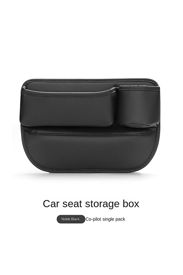RHD Black 1 piece Car Seat Gap Organizer Multifunction Console Crevice Filler Side Storage Box with