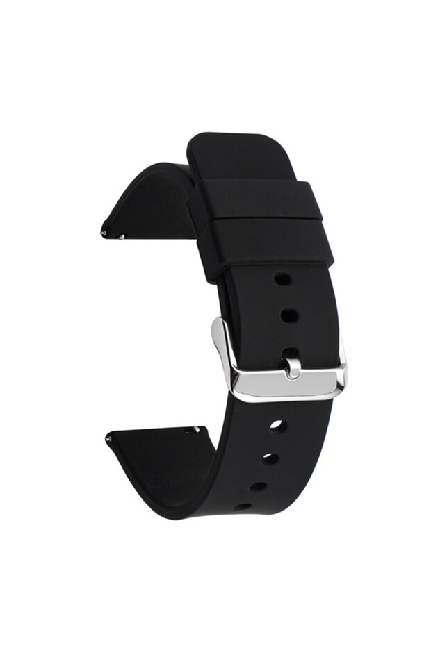 19mm black silver 14mm 16mm 18mm 19mm 20mm 21mm 22mm 24mm Quick Release Soft Silicone Watch Band Uni