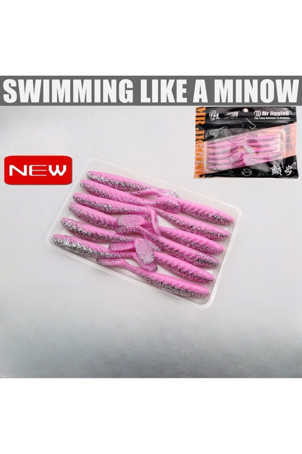 7.5cm 3.62g-12pcs 6 12/16/20pcs Paddle T Tail Soft Bait Swing Wobbler Vibration Swimbait Soft Fishin