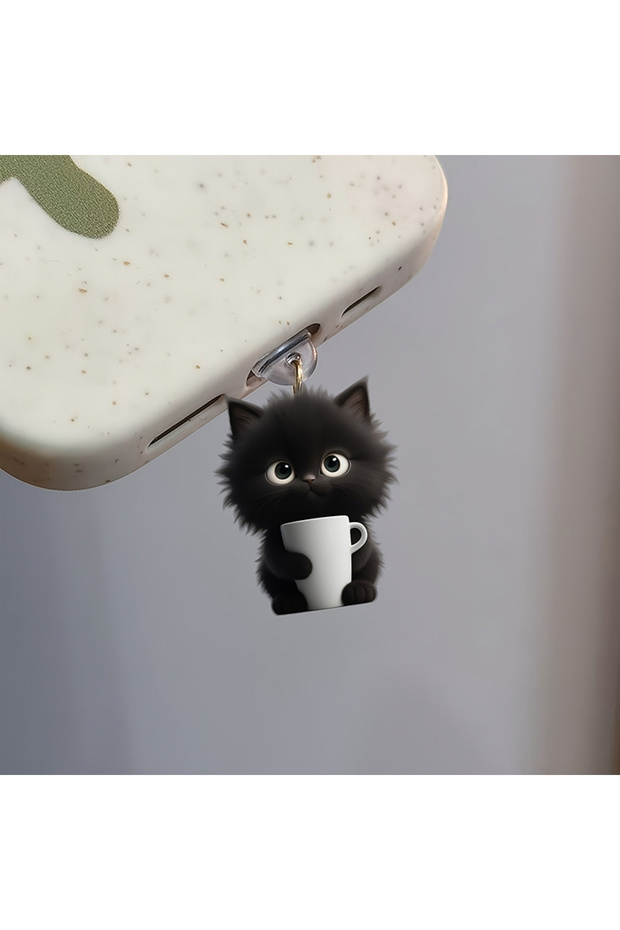 for Type-c D Mobile Phone Dust Plug Pendant, Cute Cat Dog Shamrock Design for iPhone Type-C Charging