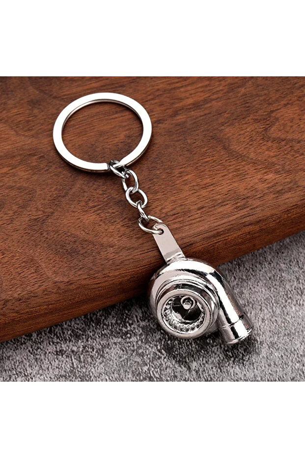 00002-Silvery Mini Turbocharged Keyrings Car Style Gearbox Pendant Old Button Keychain Gear Shift Me