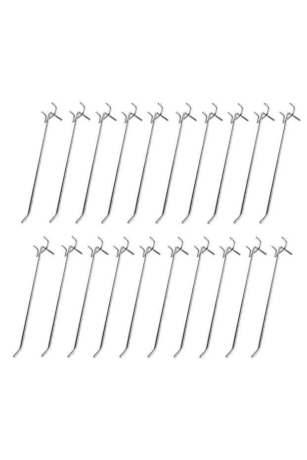 10pcs 15cm Pegboard Hooks for Wall Organizer, Sturdy Manganese Steel Hanging Hooks for Garage, Kitch
