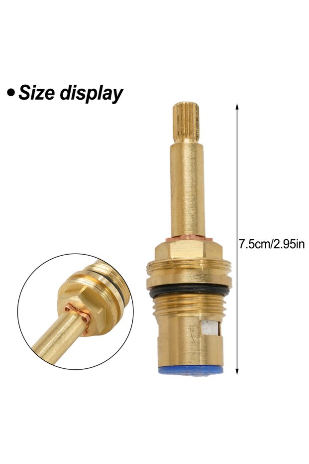 clockwise Practical High Quality Tap Valve Cartridge Quarter Insert Connector Long Stem Replacement