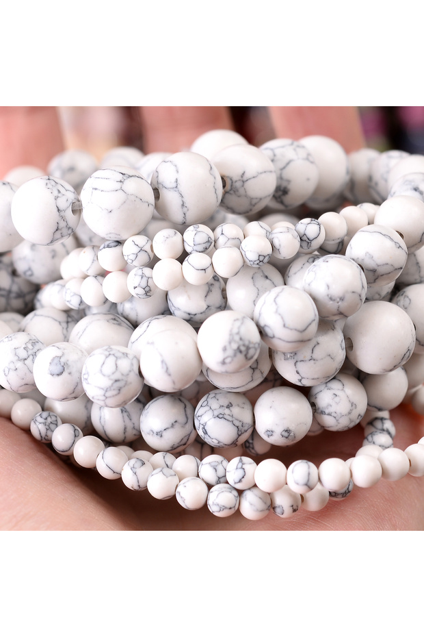 6mm approx 61 beads howlite Natural Stone Beads Lava Jaspers Tiger Eye Quartz Agates Round Loose Bea