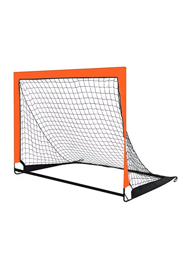 Orange Portable Scer Goals for Backyard Foldable Mobile Training Football Net for Kids Scer Goal Ind