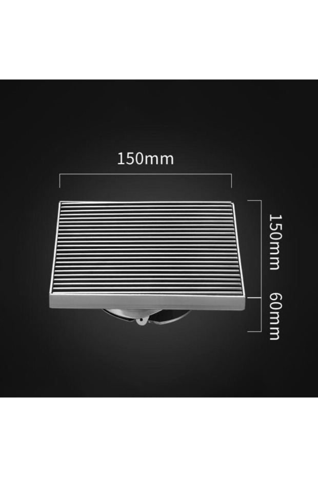 15x15cm 304 Stainless Steel Balcony Square Floor Drain Engineering Large Displacement Deodorant Floo
