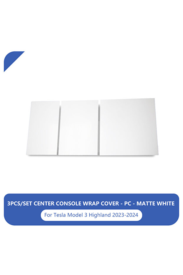 Model 3 highland Matte White Heenvn 3Pcs Center Console Cover For Tesla Model 3 Highland Model Y Jun