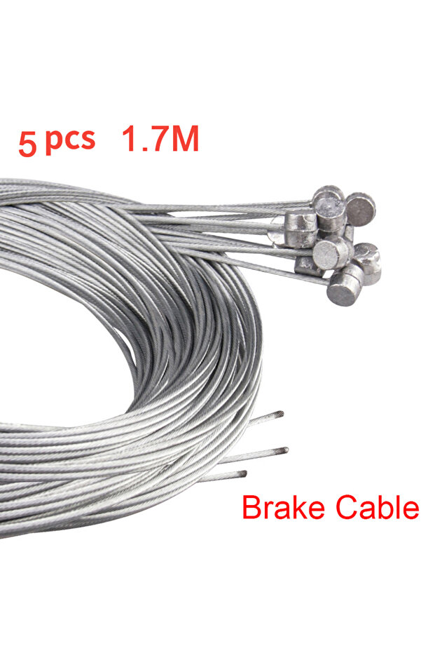 5-Brake Cable-1.7M 5/10PC 1.7/2M MTB Bicycle Brake Line Bike Stainless Steel Gear Shift Cable Road B