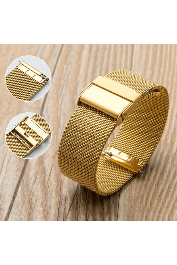 20mm Gold 0.6MM Mesh Watch Strap for Seiko for DW Watch Steel Milanese Strap 12 13 14 15 16 17 18 19