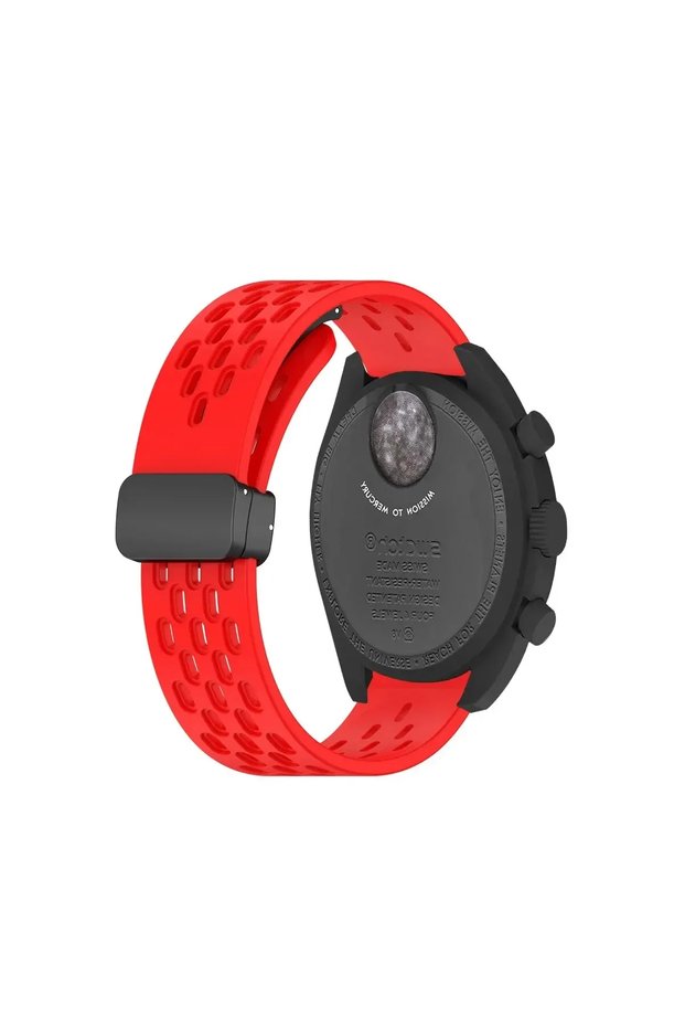 For MoonSwatch Red For Omega X Swatch Joint MoonSwatch Band Magnetic Bracelet For NOKIA Withings HR