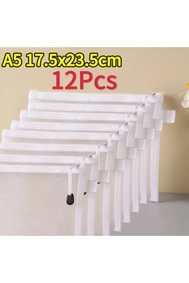 white 12pcs M New Puzzle Storage Bag Children's Building Blocks Small Toys Special Sorting Bags Tran