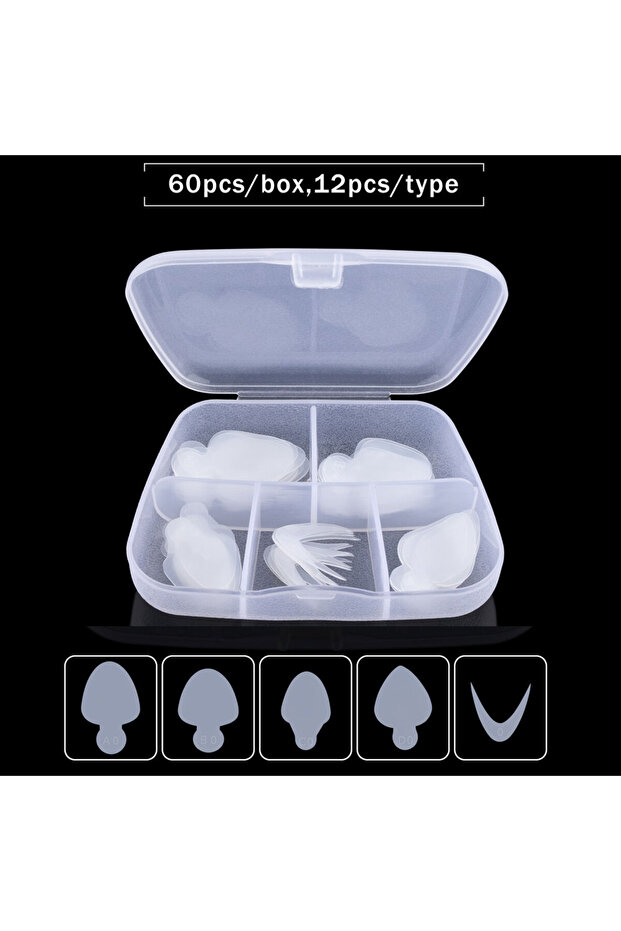 001-60pcs TP 60/120pcs Reusable French Nail Silicone Mold for Duet System Nail Dual Form Nail Gulde