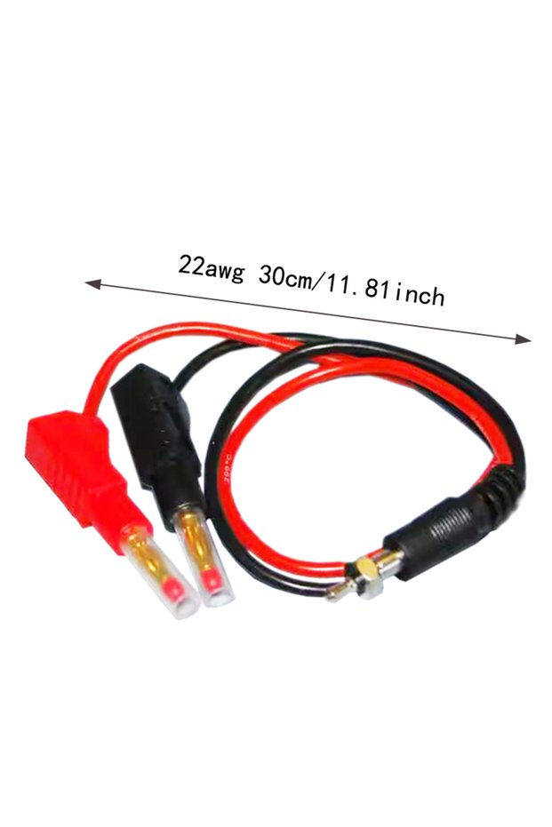 GS Cable 22awg 30cm Glow Starter Plug RC Charge Cable Wire Lead to 4.0mm Gold Plated Stackable Shi