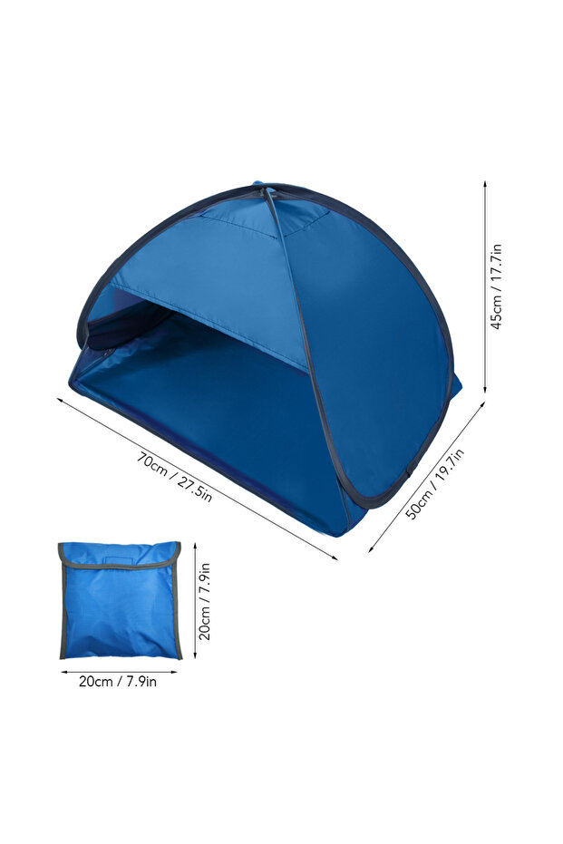 M 70X50X45cm Portable Sun Shelter Outdoor Mini Sunbathing Head Tent Windproof Sand Proof Canopy Head