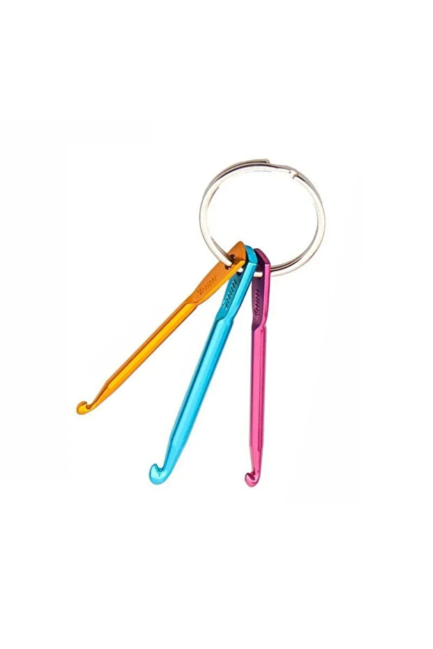 3pcs 3pcs Crochet Hook Keychain 3/4/5mm Portable Crochet Keychains Kit DIY Crafts Knitting Needle To