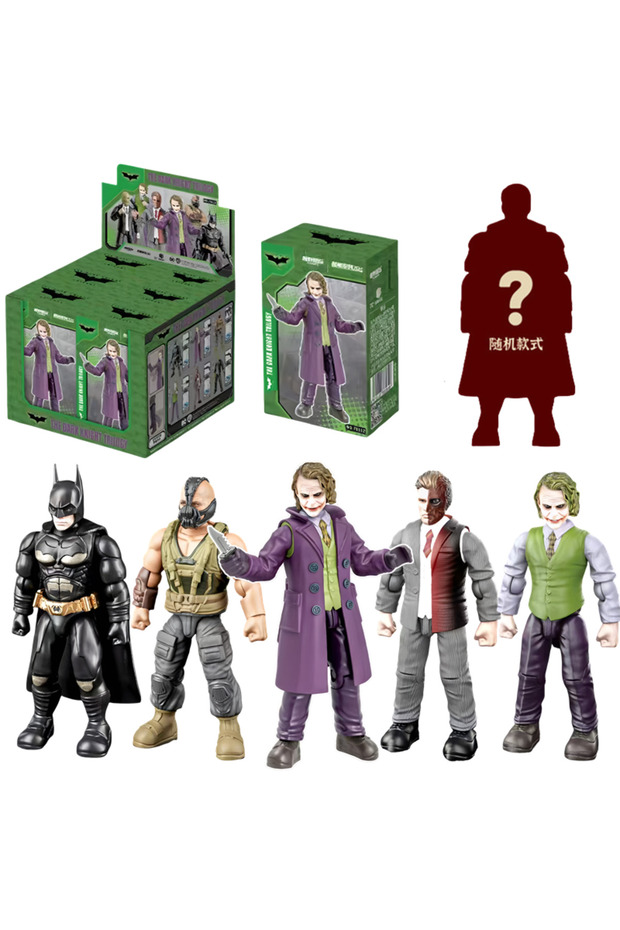 6pcs DC Justice League Action Figure THE DARK KNIGHT TRILOGY BATMAN JOKER SCARECROW BANE TWO FACE Co