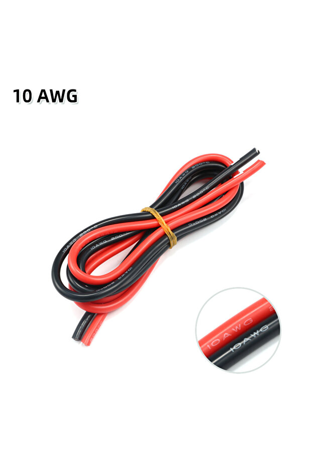 10AWG 2 Meter Silicon Wire 8 10 12 14 16 18 20 22AWG Heatproof Soft Silicone Silica Gel Wire Cable (