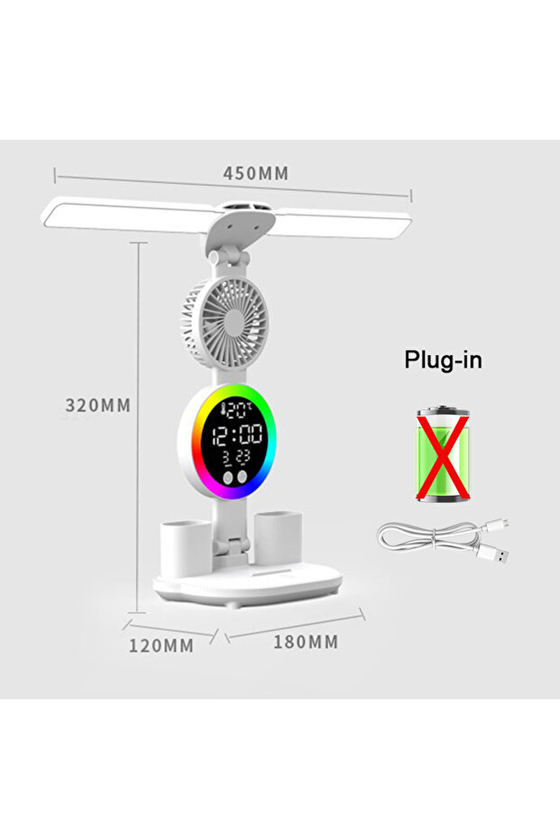 مصباح طاولة LED قابل لإعادة الشحن بمقبس B لمكتب الدراسة ومصباح القراءة ومصباح LED ليلي مع F