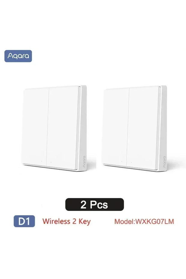 Wireless 2 key 2Pcs Aqara Smart Wall Wireless Switch D1 ZigBee Remote Control Key Light Switch Butto
