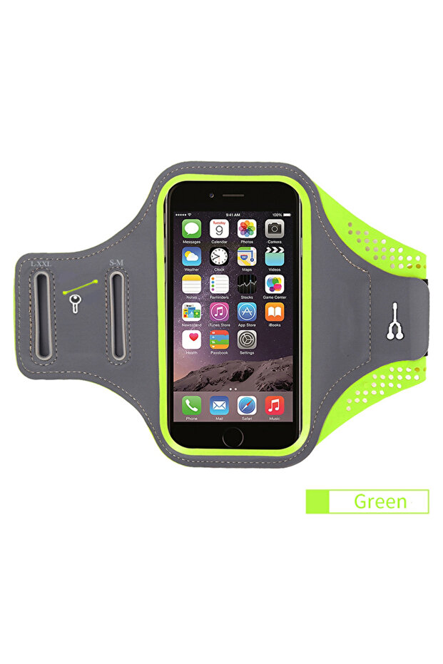 green Running Armbands For iPhone 15 14 13 12 11 Pro Max Samsung Xiaomi Oppo Huawei Honor Outdoor Sp