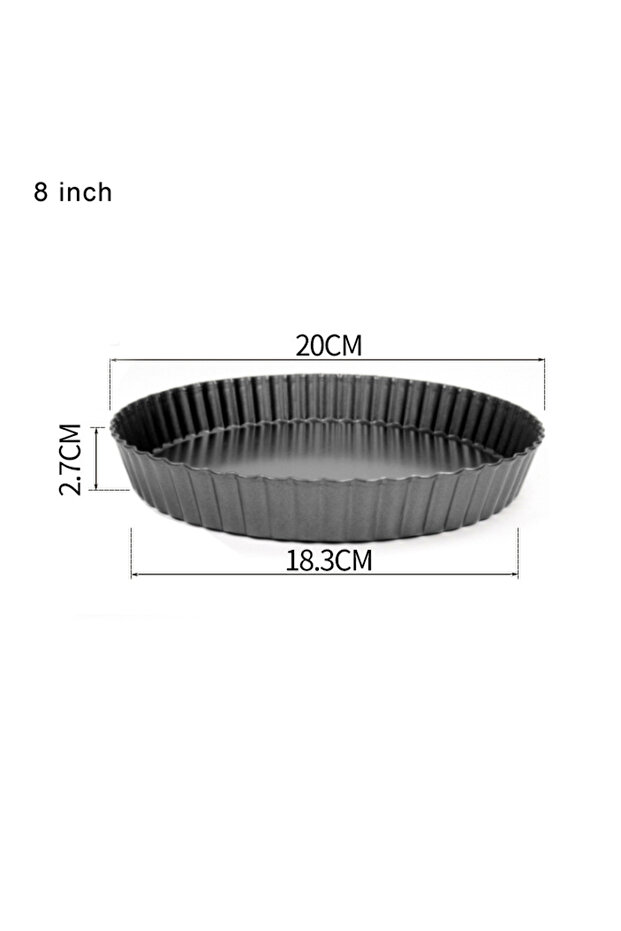 8 inch Fluted Pie Tart Pan Mold Baking Removable Bottom Nonstick Quiche Tool Rectangle Bakeware temp