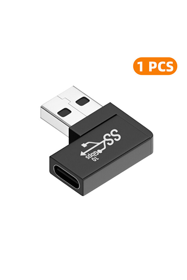 1x CM-AG-CW-FM USB 3.0 90 Degree USB-C Female to USB-A Adapter 10Gbps High-Speed Transmission Up-Dow