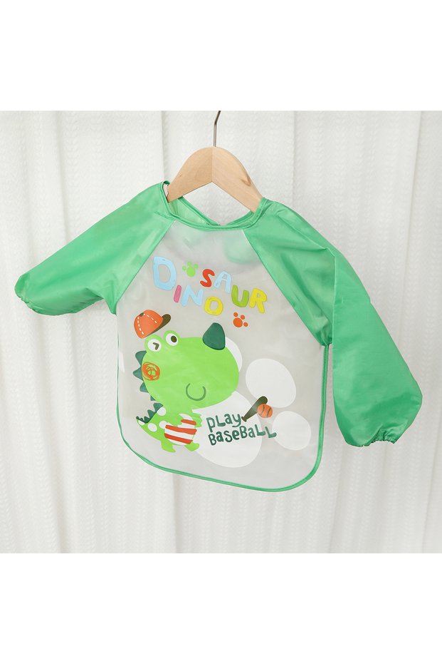 0-3year style 14 Waterproof EVA Full Sleeve Baby Bibs Children Apron Long Sleeve Feeding Smock Kids