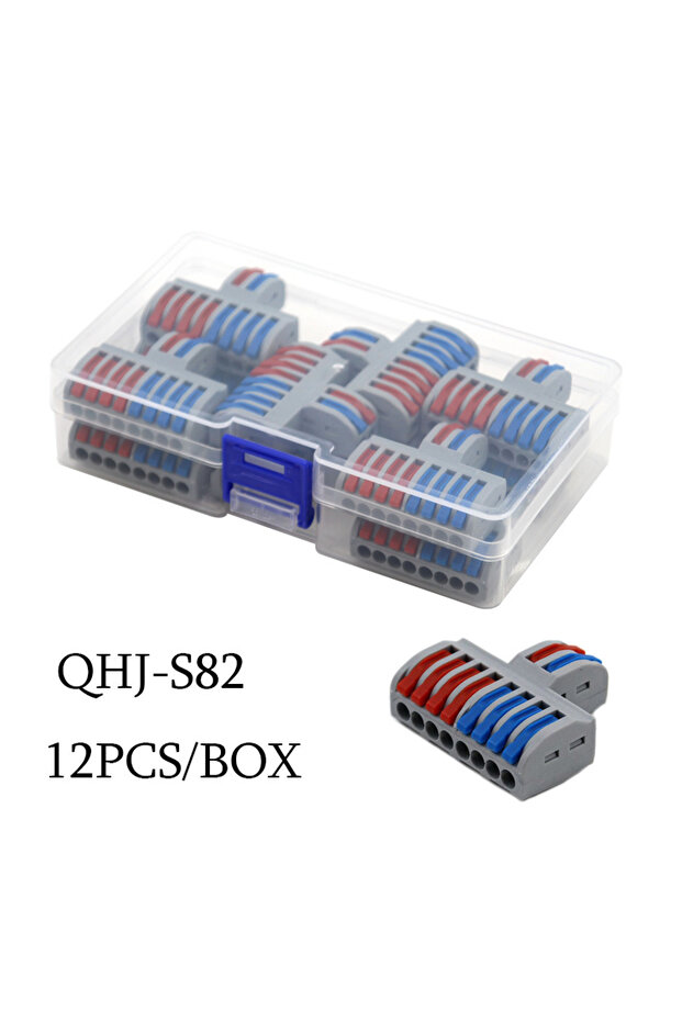 موصلات كهربائية صغيرة للأسلاك S82A-12PCS، معبأ في علبة، موصلات سريعة لإضاءة شرائط LED 222، شركة عالمية