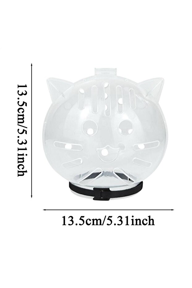 S Cat Bubble Muzzle Pet Grooming Cover Accessory Anti-bite Anti-Licking Cat Space Hood Breathable He