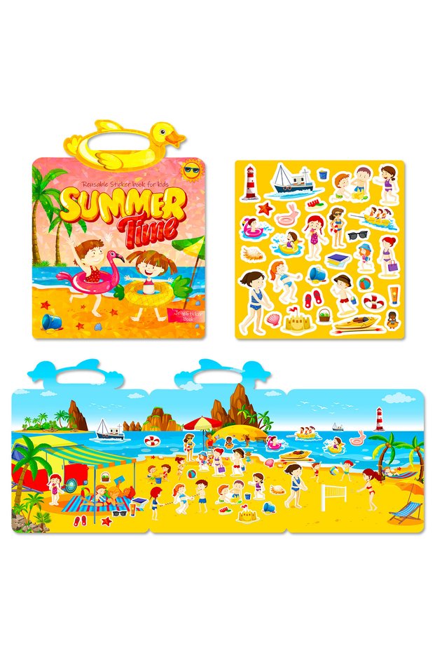 T01041678 Hot New Children Scene Stickers DIY Hand-on Puzzle Sticker Books Reusable Cartoon Animal L