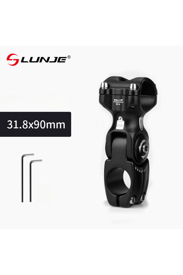 31.8x90mm Adjustable Bicycle Handlebar Stem 25.4/31.8mm MTB Bike Riser ±60° Ultralight Aluminum Allo