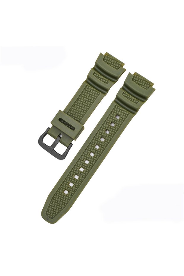 18mm Green-Black Buckle For AQ-S810W S800W AE-1000W SGW-400H 300H 500H W735H 18mm Silicone Strap Ant