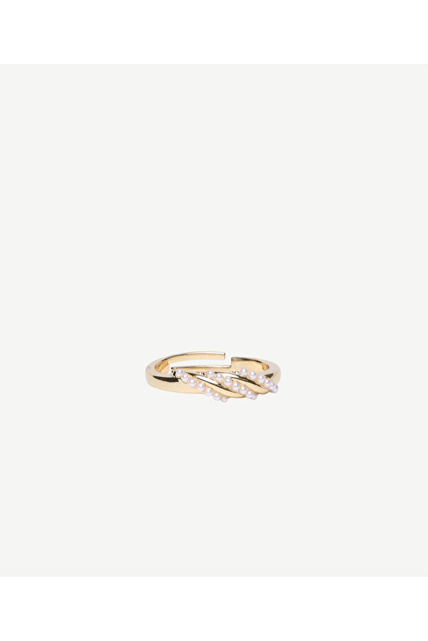 Beaded Gold Ring