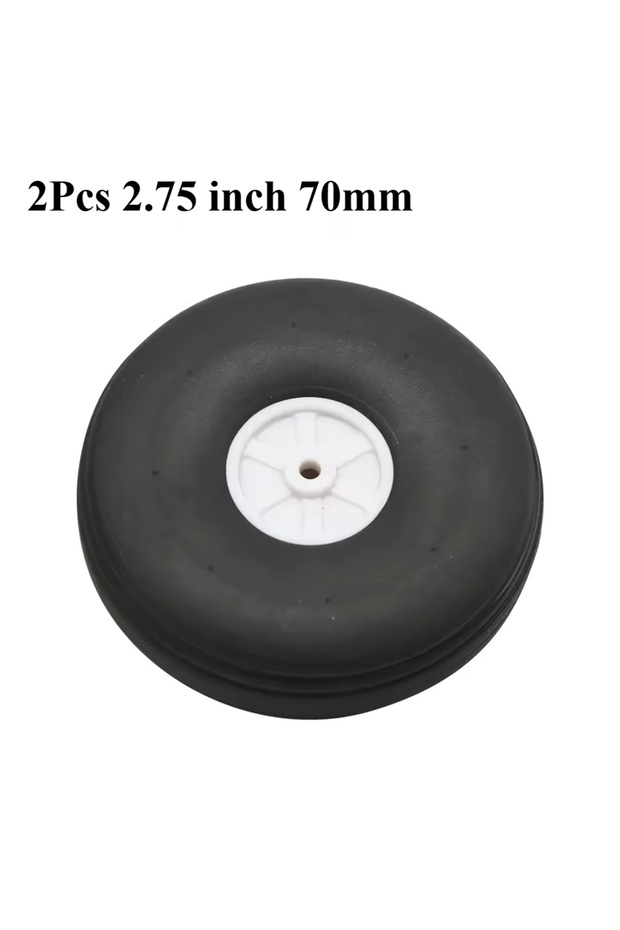2Pcs 2.75 inch 70mm New 2Pcs PU Wheel Diameter 2.25/2.5/2.75/3.0/3.5/4/4.5/5 Inches RC Plane Model