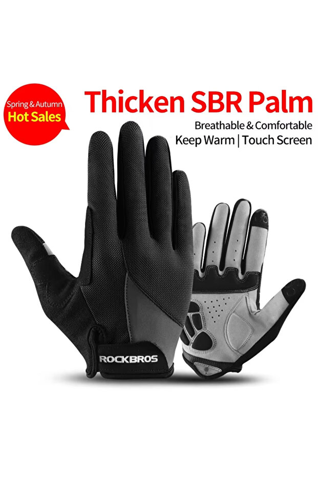 XL S030-2BK Windproof Cycling Gloves Bicycle Touch Screen Riding MTB Bike Glove Th