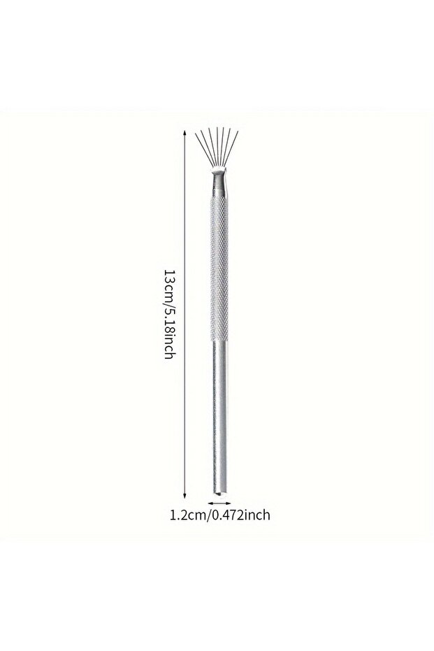 1PCS Professional 7 Pin Stripe Nail Art Liner Brush 3D Tip Ultra-thin Line Drawing Pen UV Gel Brushe
