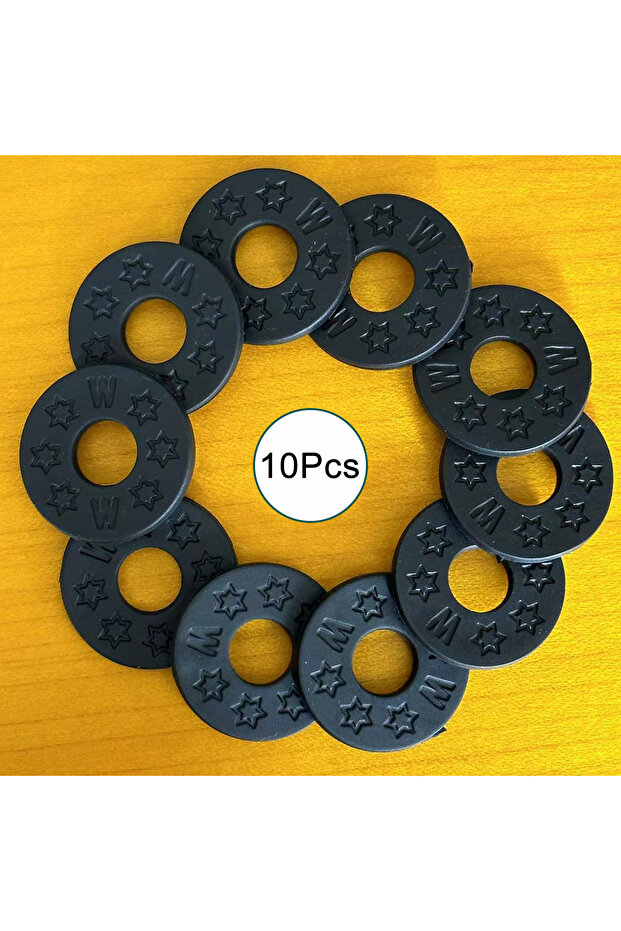 Black-10Pcs Guitar Strap Locks for Acoustic Bass Electric Guitar Ukulele Protector Anti-shedding PE