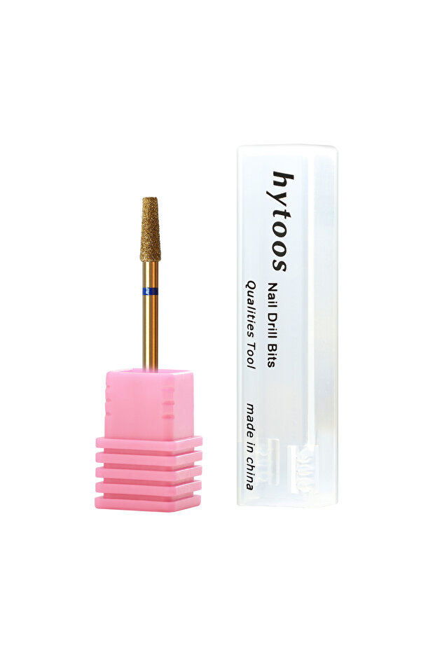 BM0309D-M(TiN) HYTOOS مثقاب أظافر لتنظيف البشرة، رؤوس أظافر روسية من التيتانيوم، سلامة احترافية U