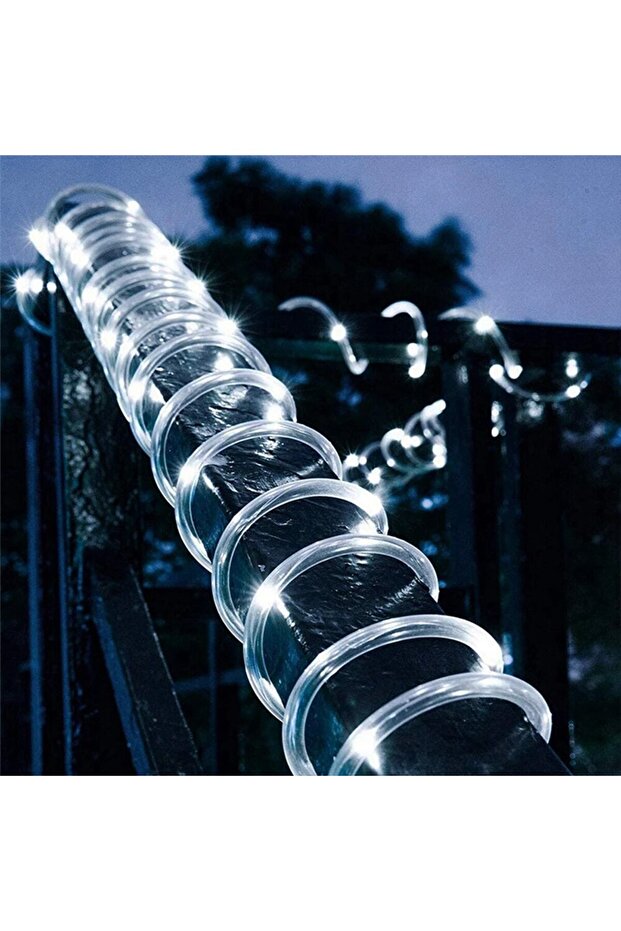 7m 50led White Easter Solar Rope Lights Solar LED Light Holiday Decor Path Deck Garden Solar String