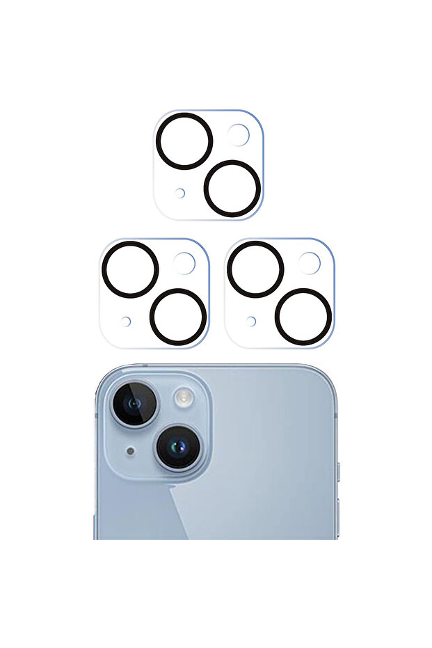 غطاء حماية لعدسة الكاميرا لهاتف iPhone 15 مكون من 3 قطع لهاتف iPhone 15 Pro Max 14 Plus 13 Mini 12 11 15Pro 14P