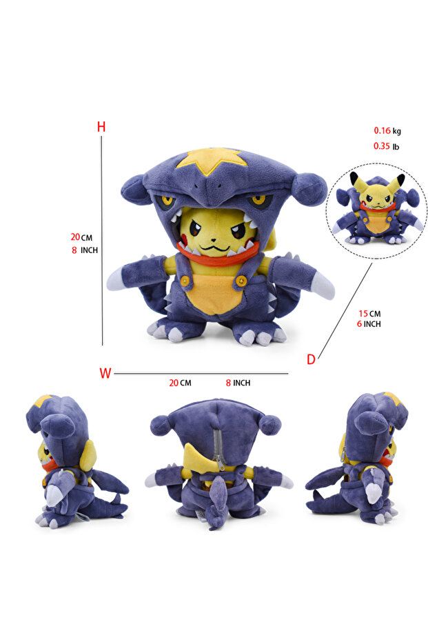 Rayquaza BL Pikachu3 Cos Eevee Pikachu Cosplay Plush Toys Charizard Peluche Lucario Stuffed Animal D