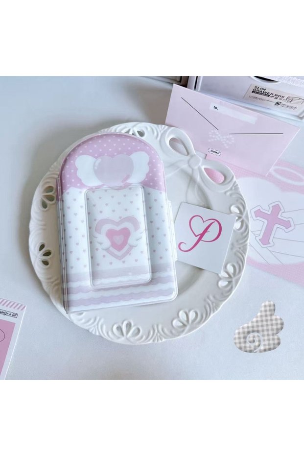 04 Cute 3 Inch Photocard Binder Album 32 Pockets PP Mini Photo Album Sweet Kpop Photo Card Book Hold