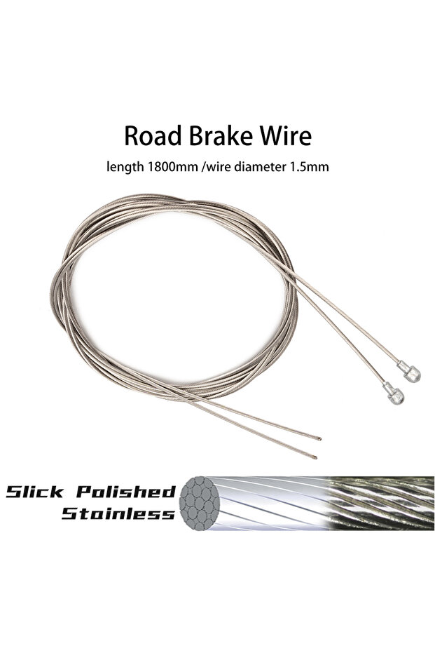 Polished R Brake x2 Bicycle Stainless Steel Inner Shift Brake Wire MTB Road Bike Shifting